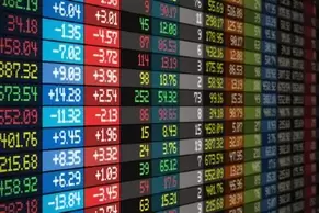 Stock exchange market business concept with selective focus effect